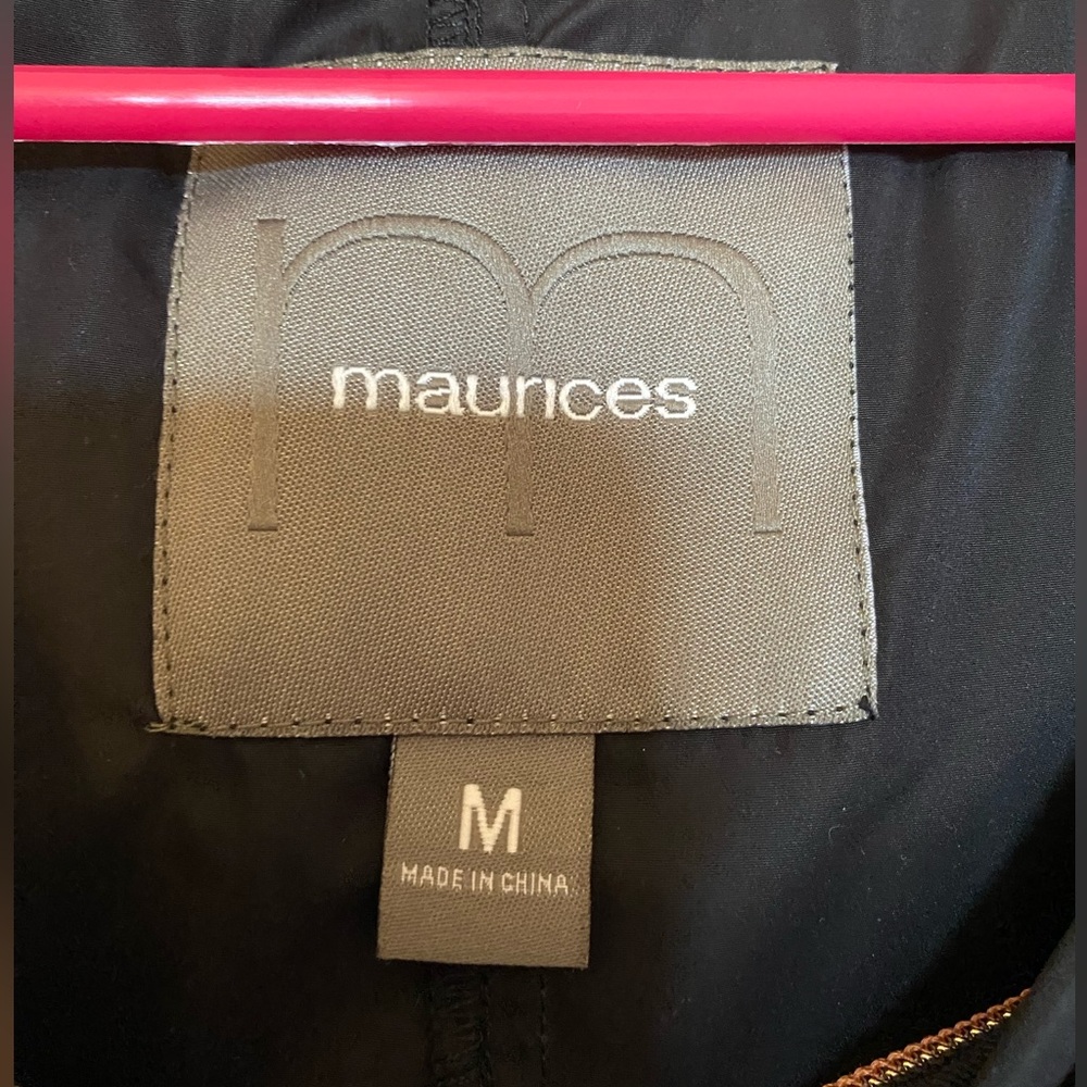 Black Rain Coat Maurices - Picture 2 of 3